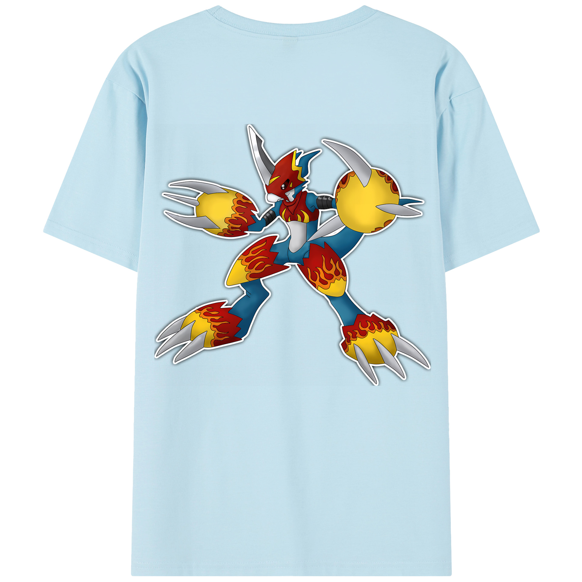 （画像用） Digimon デジタルモンスター/デジモン 綿100％半袖Tシャツ（背面プリント）